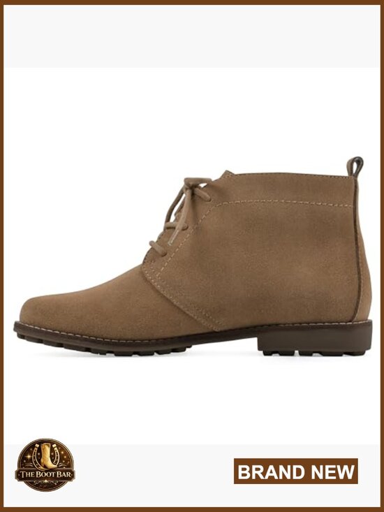 Leather Lace-Up Ankle Boots with Cushioned Insole, Hiking Style main image 3